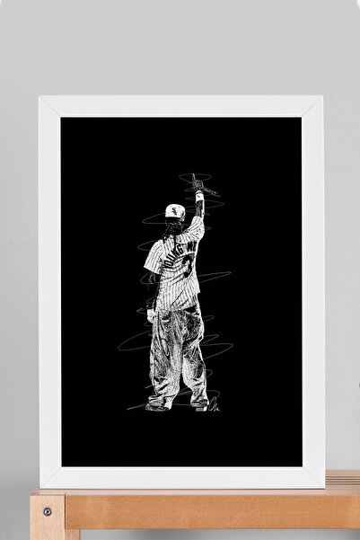 Saturn Pictură înrămată cu portretul lui Lil Wayne Rapper Hip Hop - Poster es...