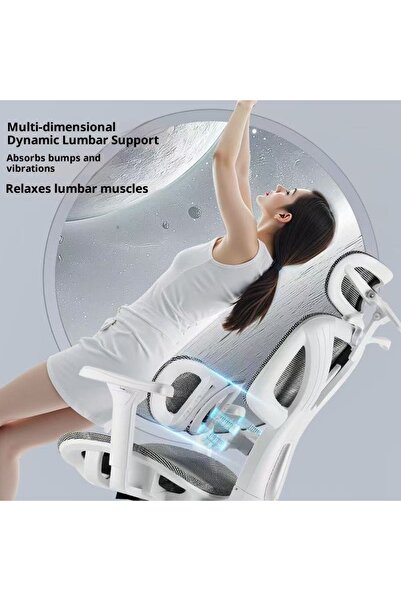 None Ultimate Ergonomic Mesh Office Chair: 4D Lumbar, 6D Headrest, 3D Seat, Footrest & Quiet Casters