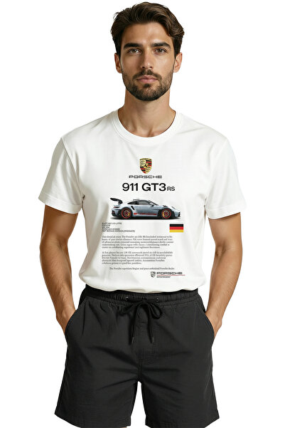 Color Luxe 911 Gt3 Rs Sports Car Printed Design Premium Cotton Men's T-Shirt