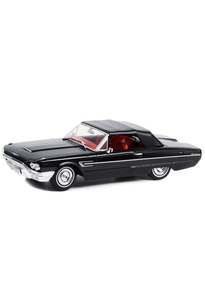 Greenlight Macheta auto, Ford Thunderbird Convertible 1965 (Top-Up) - Raven Black 1:43