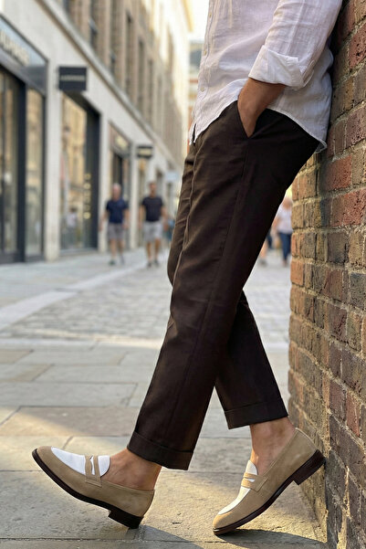 NAZEF Special Design Stitched Neolite Sole Genuine Leather Loafer Men's Shoes