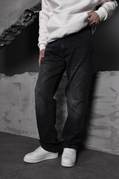 Slatra Men's Anthracite Stone Baggy Trousers