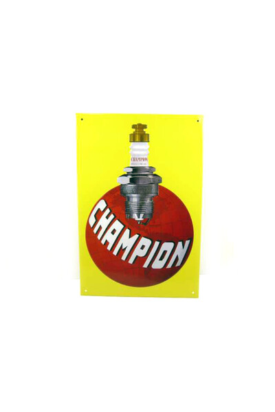 Altaya Macheta auto, PLACA METALICA - Champion (20x30cm) 1:43