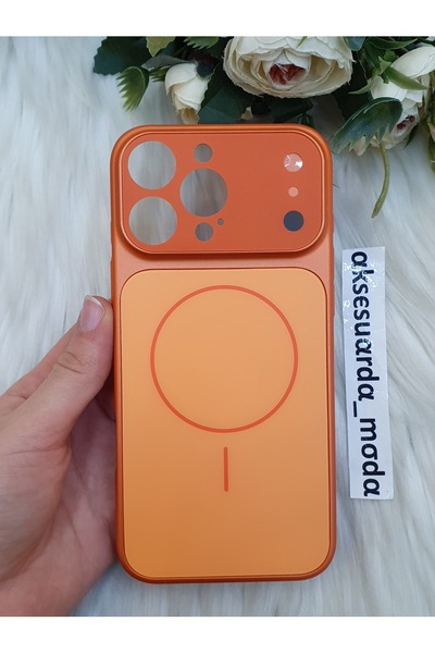 ZB Aksesuarda Moda iPhone 12 Pro MAX Uyumlu 17 Pro Max Görünümlü Magsafe Özel...