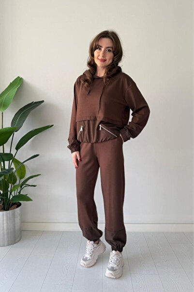 verabelle Parachute Paneled Modal Fabric Tracksuit Set