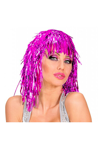 Skygo Pink Fuchsia Sparkly Metallized Party Wig