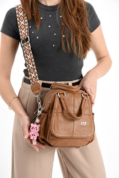 571 Collections Çanta Jasminel 571 Collections Kadın Yumuşak Dokulu Yıkama Suni Deri Omuz Ve Sırt Çantası