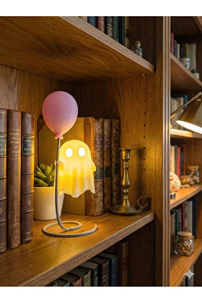 Atsutech Dekoratif Balon Tutan Pilli Led Hayalet Masa Üstü Aydınlatma ve Hedi...