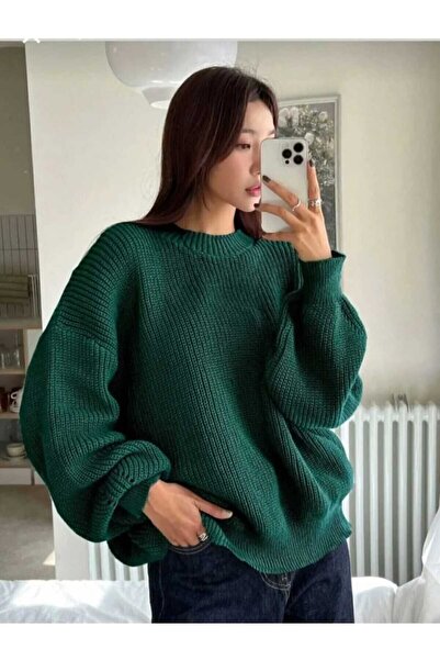 ModaYaren Crew Neck Oversize Women's Knitwear Sweater