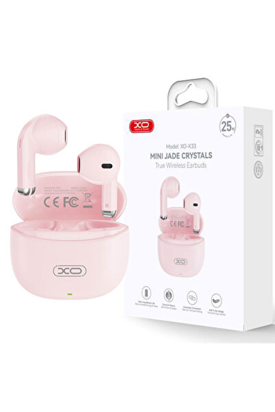 Xo Ακουστικά Casti Wireless (X33), BT 5.3, 250mAh, ΡΟΖ