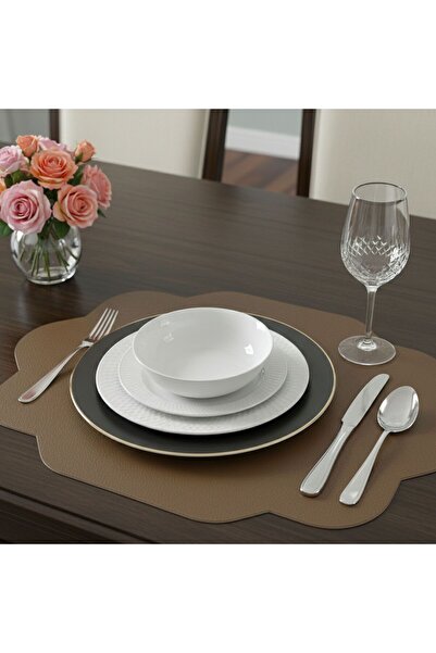 Grand Fine Art 2 Pieces Leather Rectangular American Service 33X44 cm Symmetrical Patterns Series 121