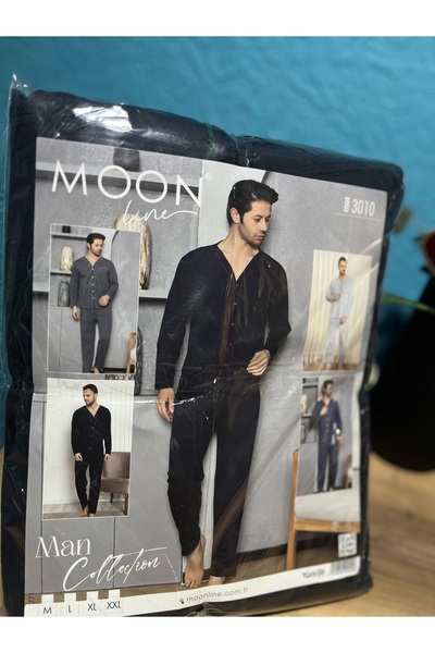 Moon Men's Pajama Set Buttoned Model