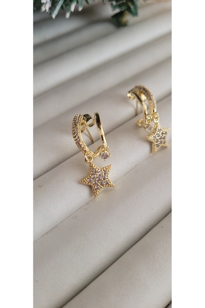 YİĞİTKARANAKSESUAR XUPİNG ZİRKON TAŞLI YILDIZ KÜPE