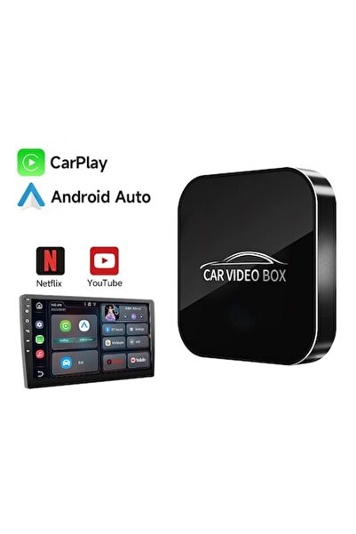 zyteq Adaptor wireless CarPlay și Android Auto 3-în-1, Plug-and-Play, iOS 12+, Android 11, negru