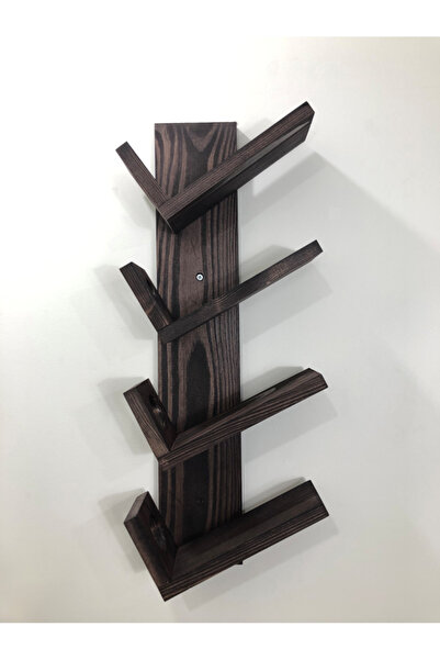 O&A WOOD Doğal Ahşap Vintage Şarap Rafı 4'lü Venge