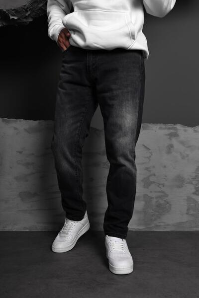 Slatra Men's Black Stone Boyfriend Pants