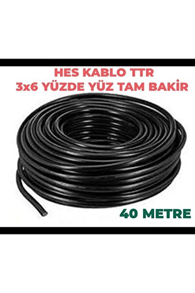 HES KABLO TTR YÜZDE YÜZ TAM BAKİR 3X6 (1-50 METRE ARASI) (3X6 TTR TAM BAKIR) ...