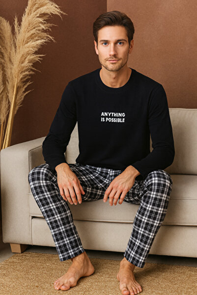 Sude Ανδρικό σετ πιτζάμες από σουέτ