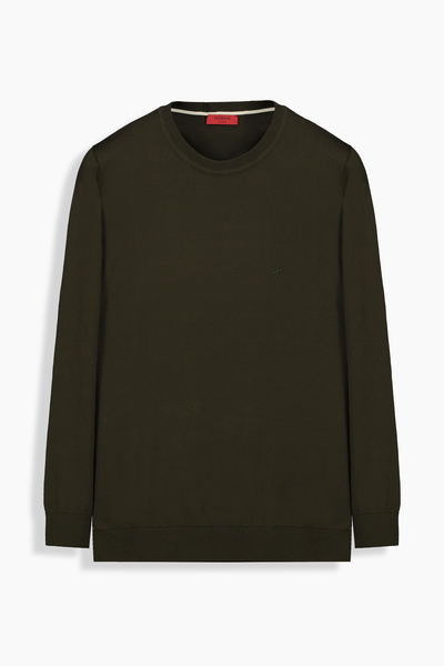 Sarar Interview Woven Wool Slim Fit Bisclet Collar Sweater