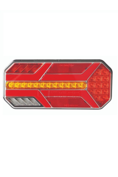 WOLFRAM Led 7 Fonksiyonlu Arka Stop Lambası Amber-Kırmızı-Beyaz 10-30V E9 Bel...