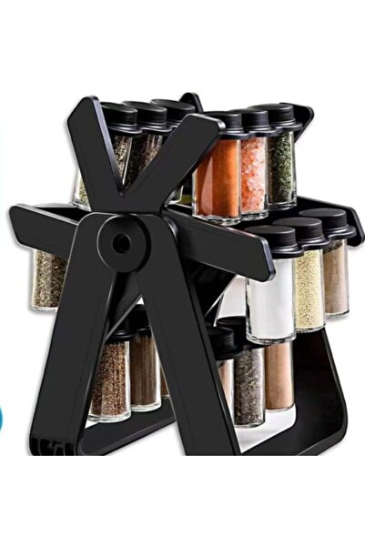 OEM Rotating Spice Rack with 18 Wheel-Style Containers
