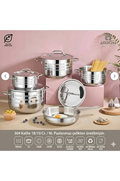 Amboss 9-piece stainless steel cookware set