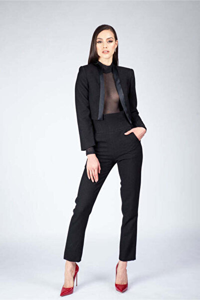 monarh Black high waisted pants