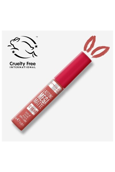 Rimmel Liquid lipstick Lasting Mega Matte 600 Coral Sass, 7.4 ml 
