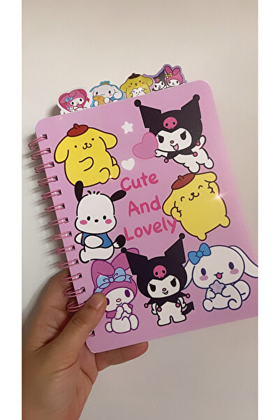 synshop Kuromi Cinnamoroll My Melody Striped Bookmark Spiral Notebook School Office Necessities Luxury Gift