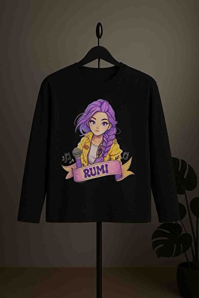 miamiakids تي شيرت K-Pop Rumi Huntres Huntrix مطبوع ذو الأكمام الطويلة