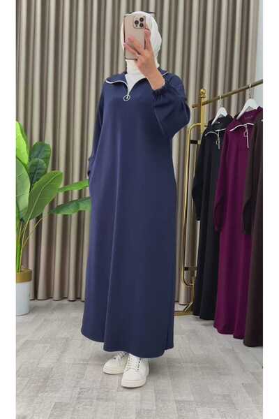 verabelle Plus Size Zipper Neckline Long Dress