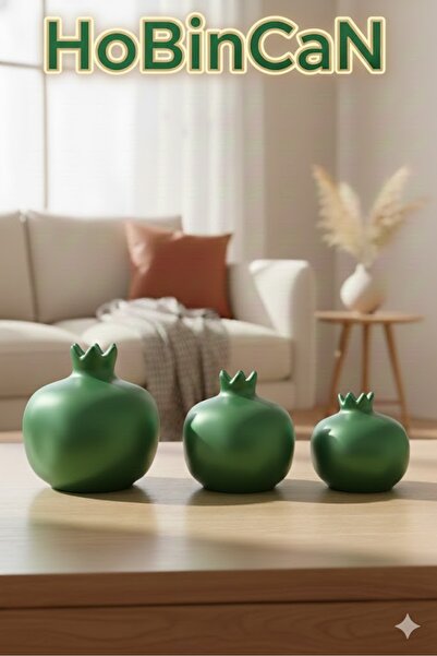 Pelirum modern dekoratif ev ofis üçlü bereket nar seti