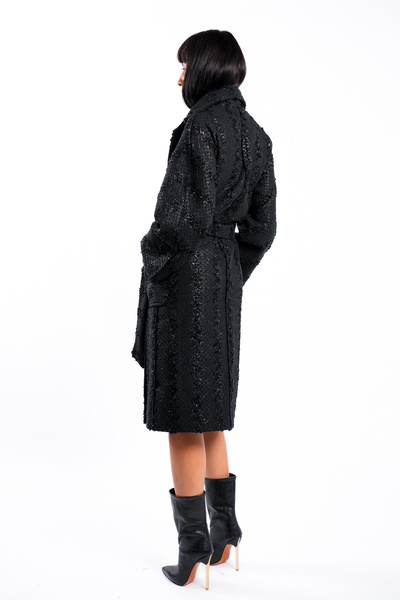 monarh Oversized wool coat with drawstring
