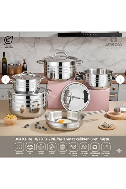 Amboss 9-piece stainless steel cookware set