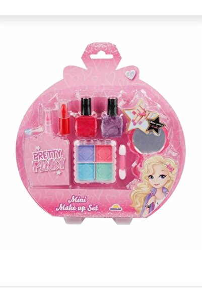 aksooytoys Sürülebilir Mini Makyaj Seti - Far + Ruj + Oje + Aksesuarlar Kuafö...