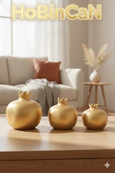 Pelirum modern dekoratif ev ofis üçlü bereket nar seti