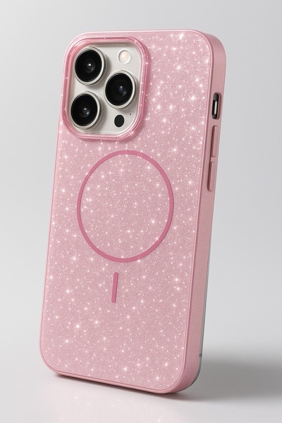 OSG iPhone 16 Pro Max Compatible Magsafe Supported Glitter Premium Design Phone Case