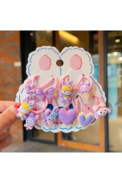 Virago Set de 10 catarame din cauciuc pentru copii, roz