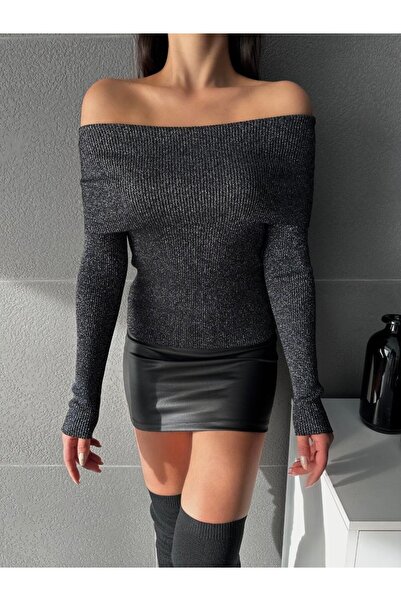 Cistern İstanbul Pulover tricotat texturat cu guler Madonna pentru femei