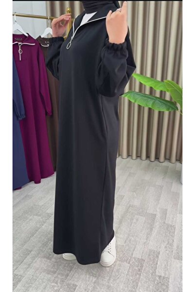 verabelle Plus Size Zipper Neckline Long Dress