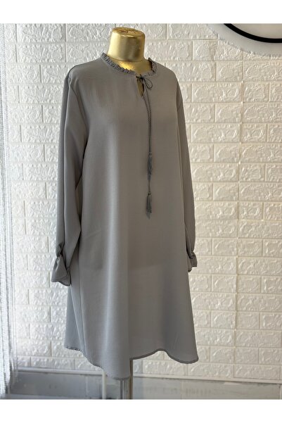 Butik Büyük Beden Krep Kumaş Tunik