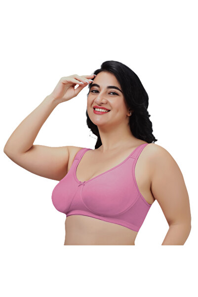 RAJNI Women's Bra D Cup Cotton Lycra Soft Stretch Minimizer Seamless Full Coverage Non-Padded Wire-Free