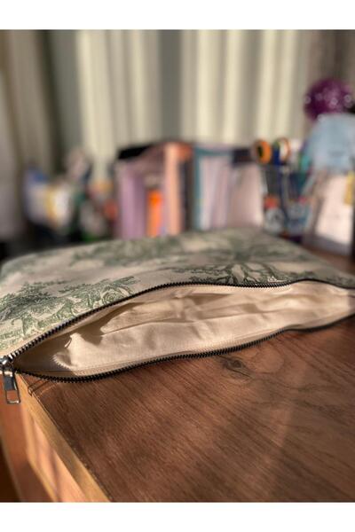 Fiorbag Handmade Toile De Jouy Patterned Tablet Bag 11Inch Casual Strapless Women's Handbag