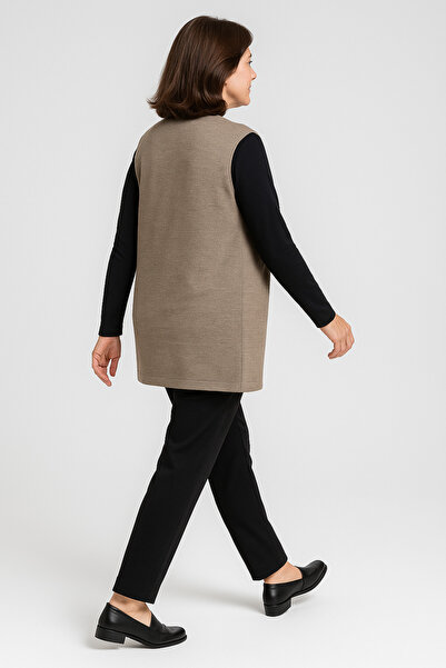 Mutlu City Γυναικείο πλεκτό γιλέκο με κεντημένη πέτρα, στενό ύφανση, για μεσήλικες και ηλικιωμένες 1195