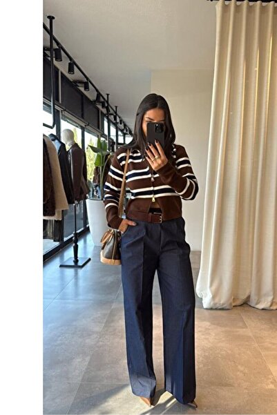 Cistern İstanbul Γυναικεία πλεκτή ζακέτα με διπλό φερμουάρ