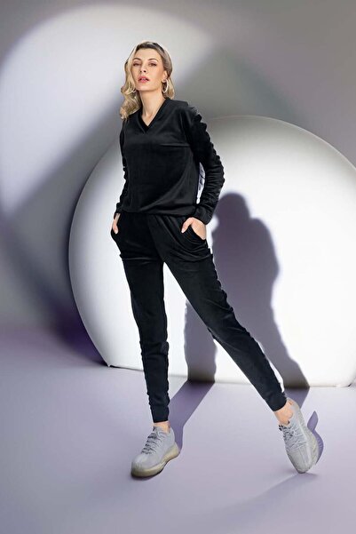 monarh Black Jolie Divas Velvet Tracksuit
