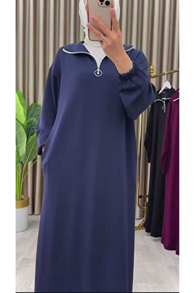 verabelle Plus Size Zipper Neckline Long Dress