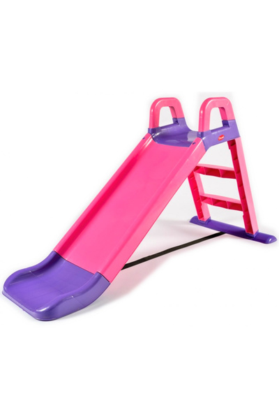 Supermarketul Copiilor Tobogan Fetite Protectie Laterala Inaltata, Interior Exterior, Plastic Rezistent, 140CM, Roz Mov