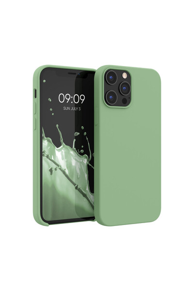 KWmobile Case for Apple iPhone 12 Pro Max, Silicone, Green, 52644.243