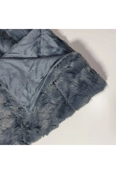 Reiashn Narin Velvet Fur Blanket (200*230 CM) Dark Gray